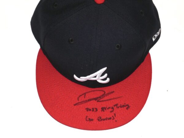 Drew Lugbauer 2023 Spring Training Worn & Signed Official Atlanta Braves New Era 59FIFTY Hat