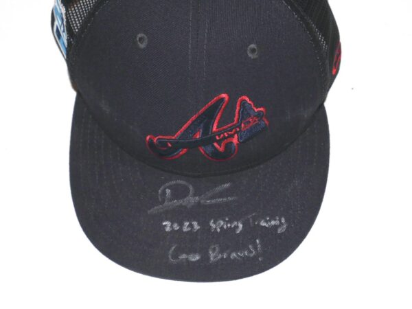 Drew Lugbauer Game Worn & Signed Official Atlanta Braves 2023 Spring Training New Era 59FIFTY Hat