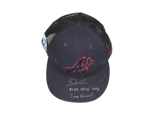 Drew Lugbauer Game Worn & Signed Official Atlanta Braves 2023 Spring Training New Era 59FIFTY Hat