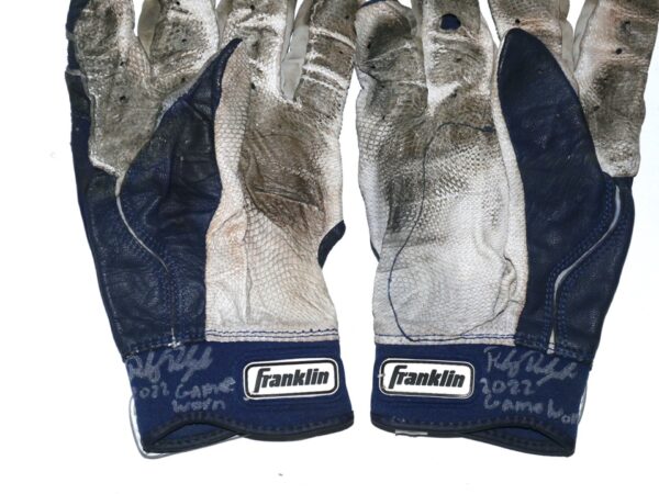 Riley Delgado 2022 Mississippi Braves Game Worn & Signed Franklin Batting Gloves