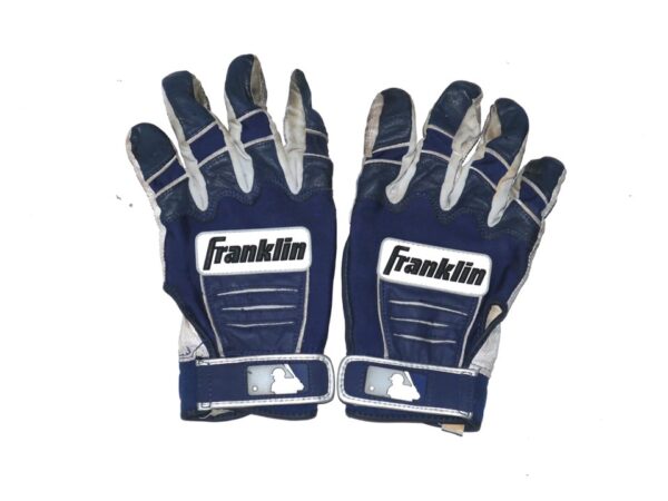 Riley Delgado 2022 Mississippi Braves Game Worn & Signed Franklin Batting Gloves