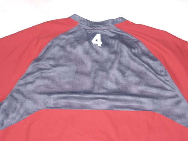 Cade Bunnell Player Issued Official Indiana Hoosiers #4 Adidas Short Sleeve 1/4 Zip Pullover