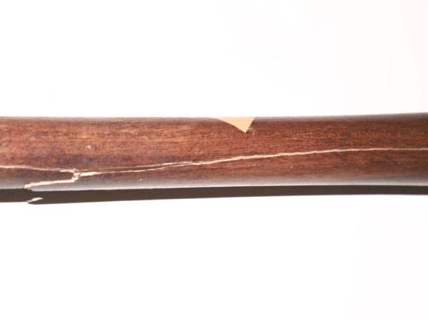 Drew Lugbauer 2023 Atlanta Braves Game Used & Signed SAM Rideau Crusher Maple KB1 Baseball Bat - CRACKED