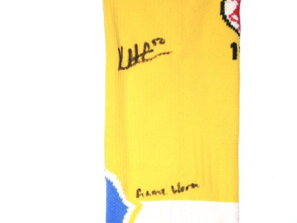 Kutter Crawford 2022 Game Worn & Signed Official Boston Red Sox City Connect On-Field OTC Stance MLB Socks