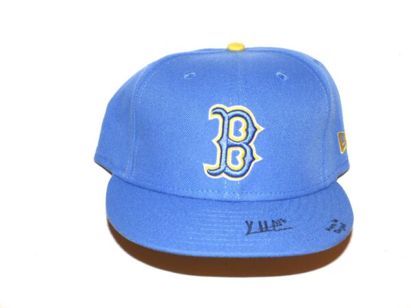 Kutter Crawford Team Issued & Signed Official Boston Red Sox City Connect New Era 59FIFTY Hat - Worn In Dugout!