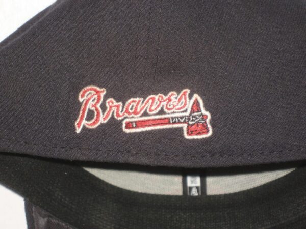 Riley Delgado Team Issued & Signed Official Rome Braves New Era 39THIRTY Hat - Worn for Batting Practice!