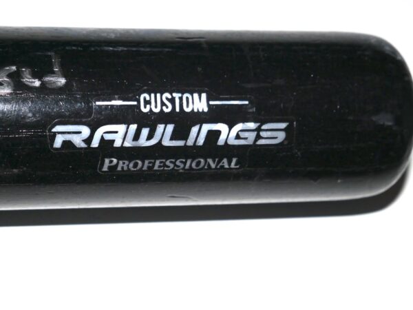 Cade Bunnell 2019 GCL Braves Game Used & Signed Black Rawlings Baseball Bat