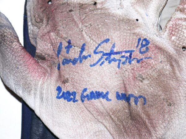 Landon Stephens 2022 Rome Braves Game Worn & Signed Blue & Gray Franklin Batting Gloves