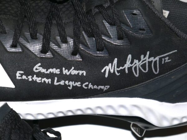 Mickey Gasper 2022 Somerset Patriots Game Worn & Signed Eastern League Champ Adidas Bounce Baseball Cleats