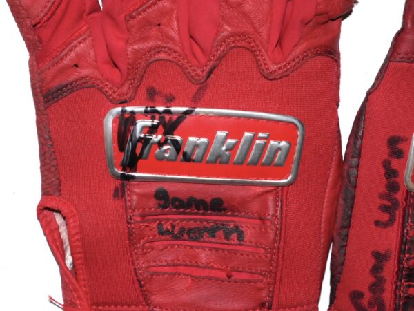 Cesar Rodriguez 2022 FCL Braves Game Worn & Signed Franklin Batting Gloves1