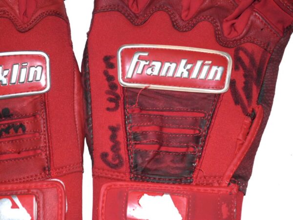 Cesar Rodriguez 2022 FCL Braves Game Worn & Signed Franklin Batting Gloves