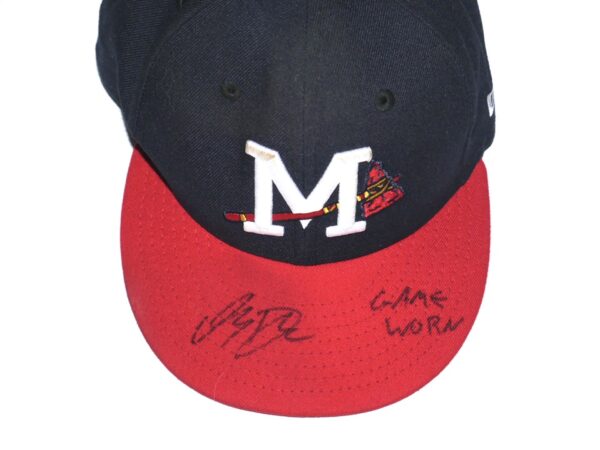 Indigo Diaz 2022 Game Worn & Signed Official Mississippi Braves Home New Era 59FIFTY Hat