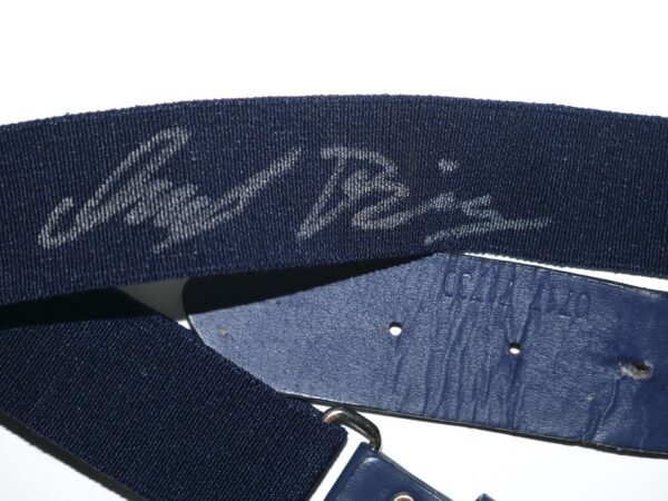 Indigo Diaz 2022 Mississippi Braves Game Worn & Signed Blue Adams Baseball Belt