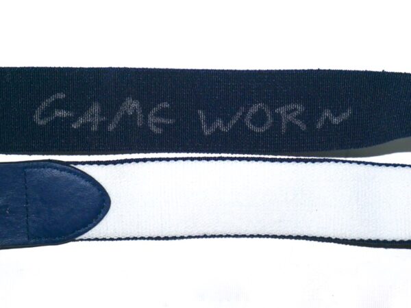 Indigo Diaz 2022 Mississippi Braves Game Worn & Signed Blue Adams Baseball Belt