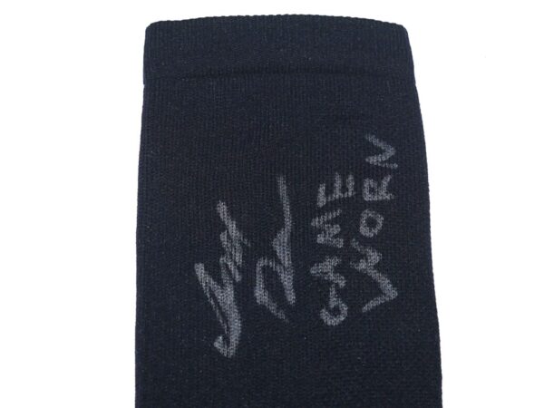 Indigo Diaz 2022 Mississippi Braves Game Worn & Signed Official Stance MLB Socks