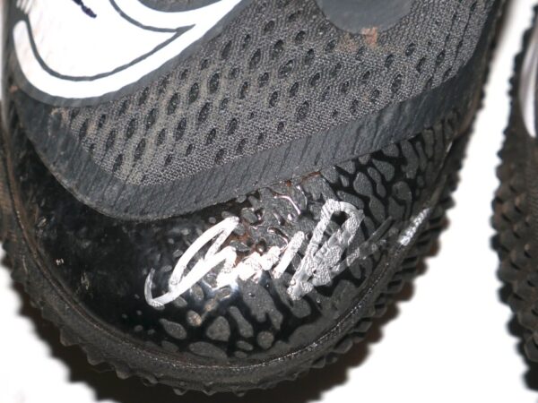 Indigo Diaz 2023 Somerset Patriots Training Worn & Signed Nike Renew Baseball Turf Shoes - Tagged with New York Yankees Label!