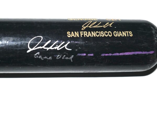 Jalen Miller 2018 San Jose Giants Game Used & Signed Louisville Slugger C271 Maple Baseball Bat – CRACKED