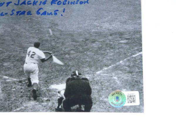 Bobby Shantz Kansas City Athletics Signed & Inscribed 8 x 10 Custom Framed Photo – Striking Out Jackie Robinson in the 1952 All Star Game!