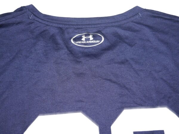 Indigo Diaz Training Worn & Signed Official Blue Atlanta Braves #22 Under Armour Heatgear XXL Shirt