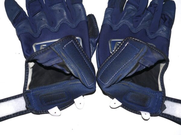 Landon Stephens 2022 Rome Braves Game Worn & Signed Blue & Black Franklin Batting Gloves