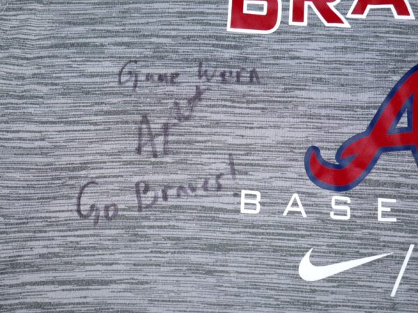 Arden Pabst Game Worn & Signed Official Atlanta Braves Baseball "Pabst 7" Nike Dri-Fit Shirt