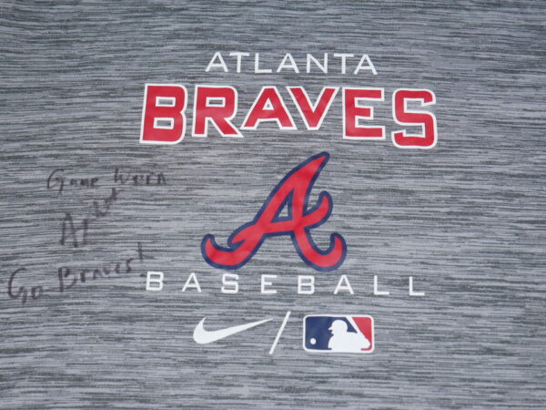 Arden Pabst Game Worn & Signed Official Atlanta Braves Baseball "Pabst 7" Nike Dri-Fit Shirt