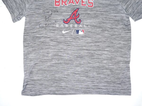 Arden Pabst Game Worn & Signed Official Atlanta Braves Baseball "Pabst 7" Nike Dri-Fit Shirt