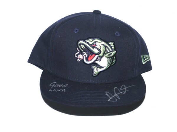 Arden Pabst Game Worn & Signed Official Gwinnett Stripers Home New Era 59FIFTY Fitted Hat