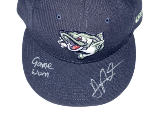 Arden Pabst Game Worn & Signed Official Gwinnett Stripers Home New Era 59FIFTY Fitted Hat