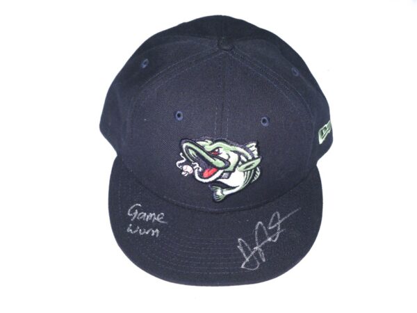 Arden Pabst Game Worn & Signed Official Gwinnett Stripers Home New Era 59FIFTY Fitted Hat