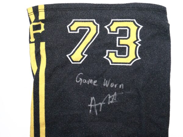 Arden Pabst Game Worn & Signed Official Pittsburgh Pirates #73 On-Field FOCO Gaiter