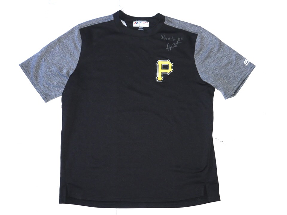 Arden Pabst Team Issued & Signed Official Pittsburgh Pirates Majestic  Therma Base Pullover XL Sweatshirt - Big Dawg Possessions