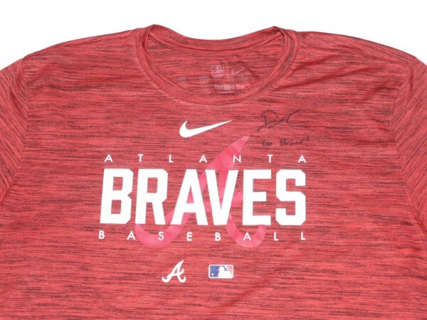 Drew Lugbauer 2023 Player Issued & Signed Official Atlanta Braves Baseball LUGBAUER Nike Dri-Fit XL Shirt