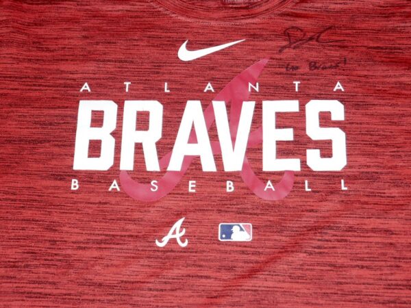 Drew Lugbauer 2023 Player Issued & Signed Official Atlanta Braves Baseball LUGBAUER Nike Dri-Fit XL Shirt