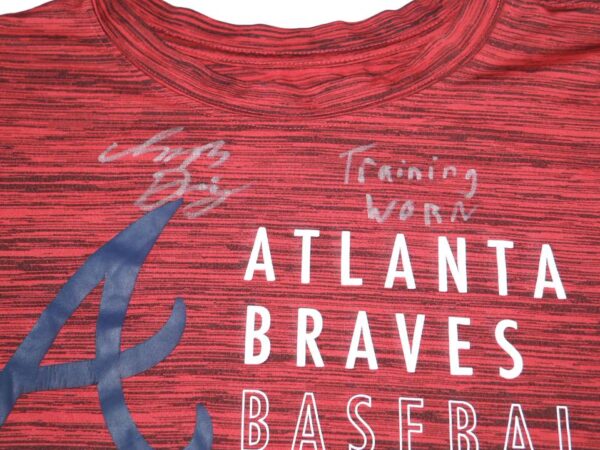 Indigo Diaz 2022 Player Issued & Signed Official Atlanta Braves Baseball DIAZ Nike Dri-Fit Shirt