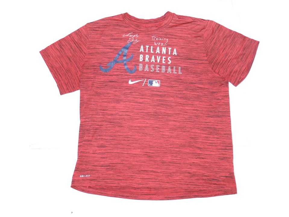 Indigo Diaz 2022 Game Worn & Signed Official Atlanta Braves Nike Dri-Fit  Shirt