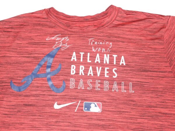 Indigo Diaz 2022 Player Issued & Signed Official Atlanta Braves Baseball DIAZ Nike Dri-Fit Shirt