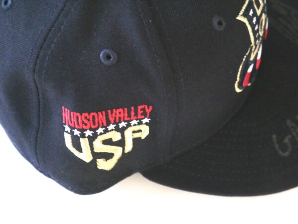 Indigo Diaz 2023 Game Worn & Signed Official Hudson Valley Renegades July 4th Stars and Stripes New Era 59FIFTY Fitted Hat