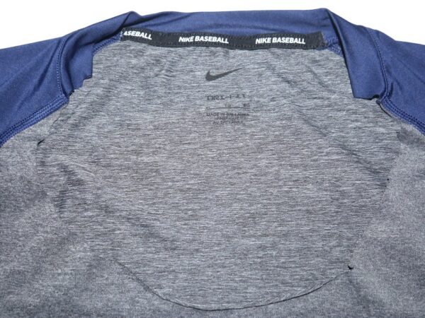 Landon Stephens 2023 Mississippi Braves Game Worn & Signed Gray & Blue Nike Shirt