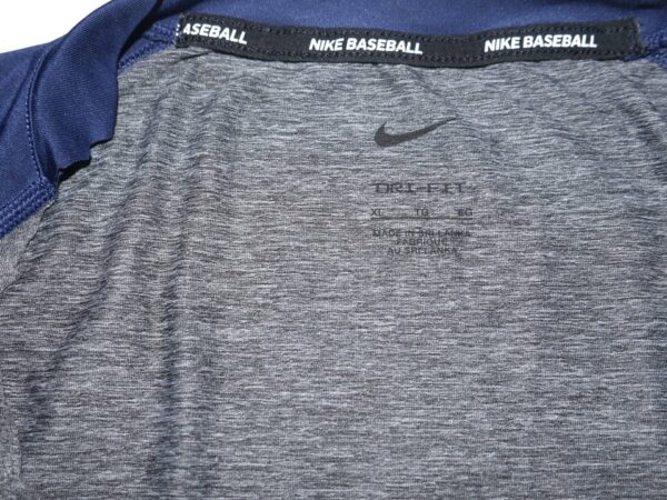 Landon Stephens 2023 Mississippi Braves Game Worn & Signed Gray & Blue Nike Shirt