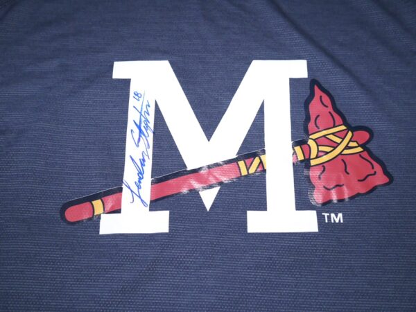 Landon Stephens Player Issued & Signed Official Mississippi Braves #18 Evoshield 2XL Shirt - Worn for Batting Practice!