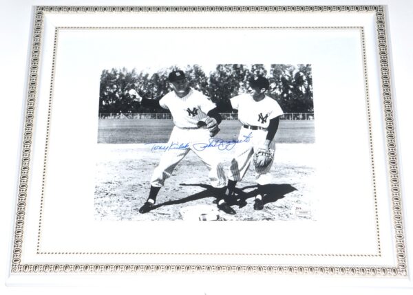 Phil Rizzuto and Tony Kubek New York Yankees Autographed Framed 8 x 10 Photo