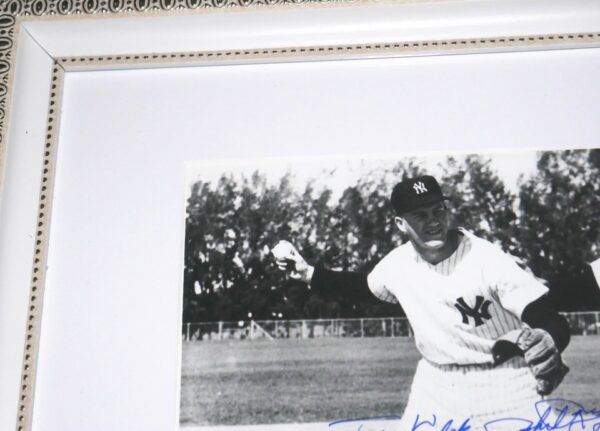 Phil Rizzuto and Tony Kubek New York Yankees Autographed Framed 8 x 10 Photo