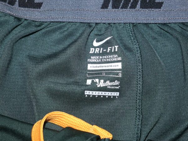 Billy Burns Practice Worn & Signed Official Oakland Athletics Nike Dri-Fit Shorts