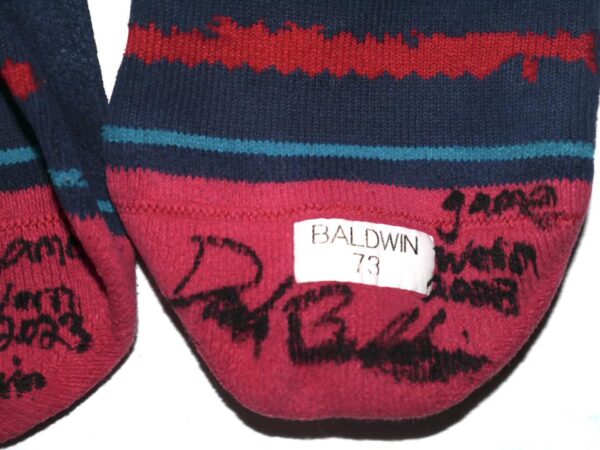 Drake Baldwin 2023 Game Worn & Signed Official Atlanta Braves #73 Stance MLB Socks