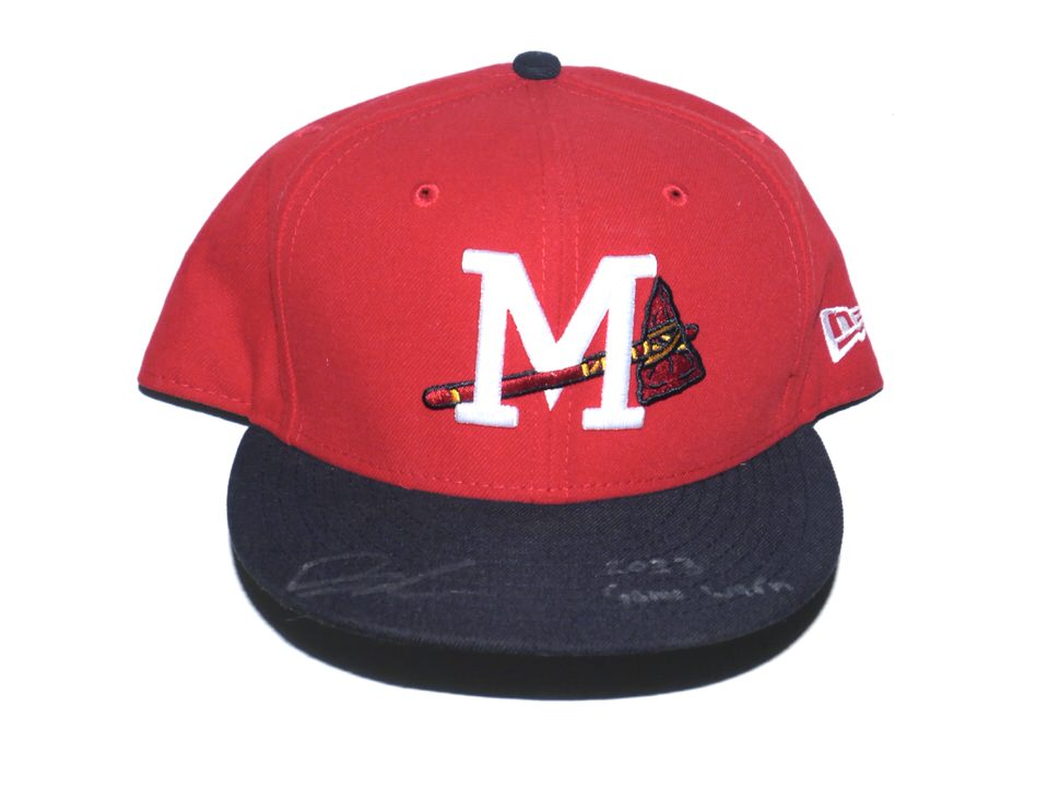 https://www.bigdawgpossessions.com/wp-content/uploads/2023/10/Drew-Lugbauer-2023-Game-Worn-Signed-Official-Mississippi-Braves-Road-New-Era-59FIFTY-Hat.jpg