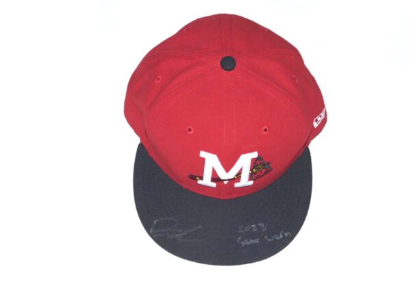 Drew Lugbauer 2023 Game Worn & Signed Official Mississippi Braves Road New Era 59FIFTY Hat