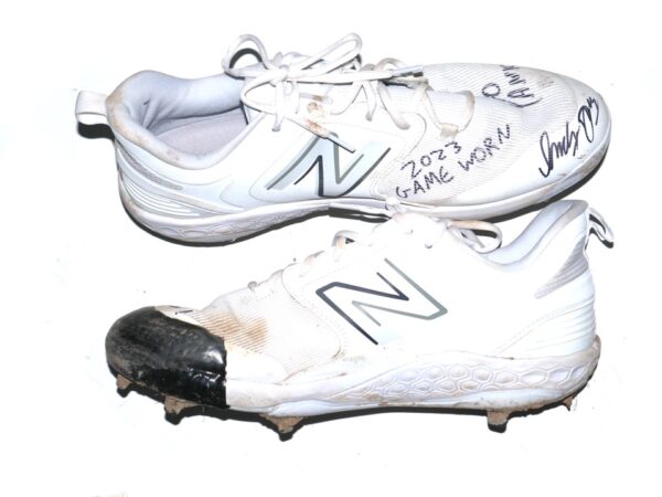 Indigo Diaz 2023 Somerset Patriots Game Worn & Signed New Balance Baseball Cleats