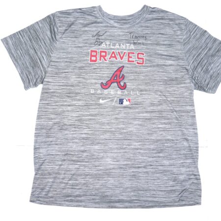 Indigo Diaz Player Issued & Signed Official Gray Atlanta Braves Baseball 'DIAZ 83 Nike Dri-Fit XXL Shirt