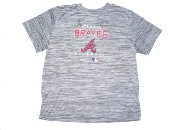 Indigo Diaz Player Issued & Signed Official Gray Atlanta Braves Baseball 'DIAZ 83 Nike Dri-Fit XXL Shirt